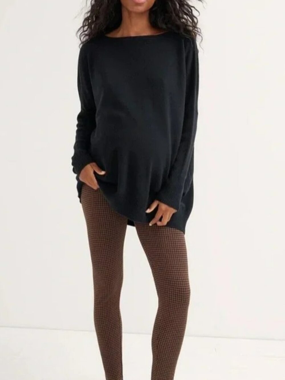 HATCH Maternity Nadine Black Cashmere Sweater